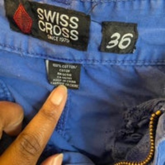 Men’s blue cargo shorts - Picture 2 of 5